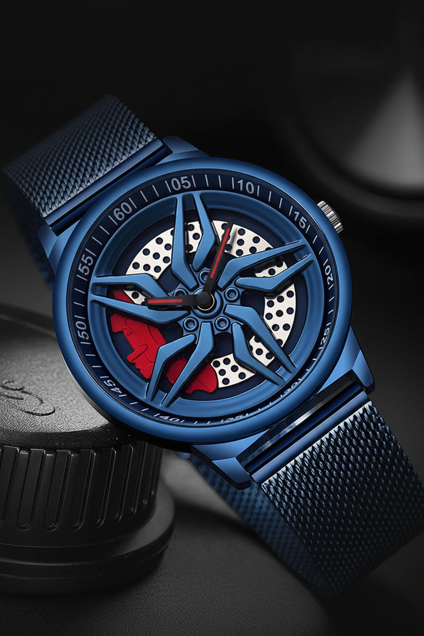 Montre Homme Cadran Jante Sport 3D - Édition Phantom | Acier Inoxydable Étanche