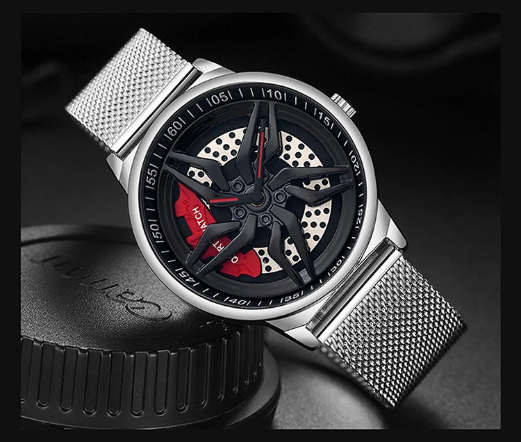 Montre Homme Cadran Jante Sport 3D - Édition Phantom | Acier Inoxydable Étanche