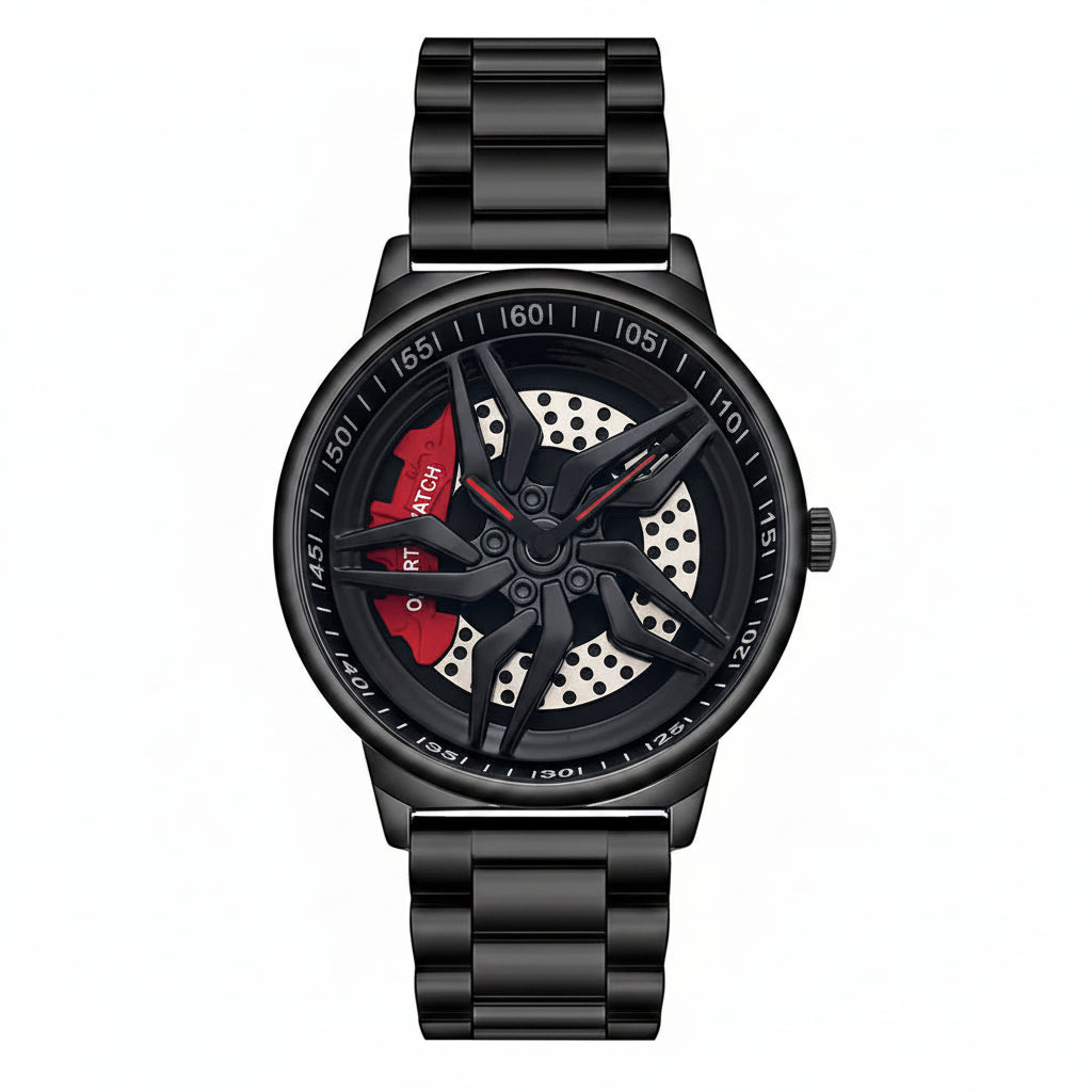 Montre Homme Cadran Jante Sport 3D - Édition Phantom | Acier Inoxydable Étanche