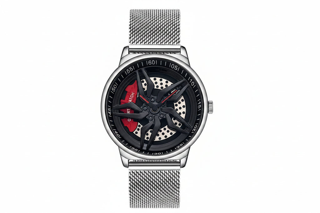 Montre Homme Cadran Jante Sport 3D - Édition Phantom | Acier Inoxydable Étanche
