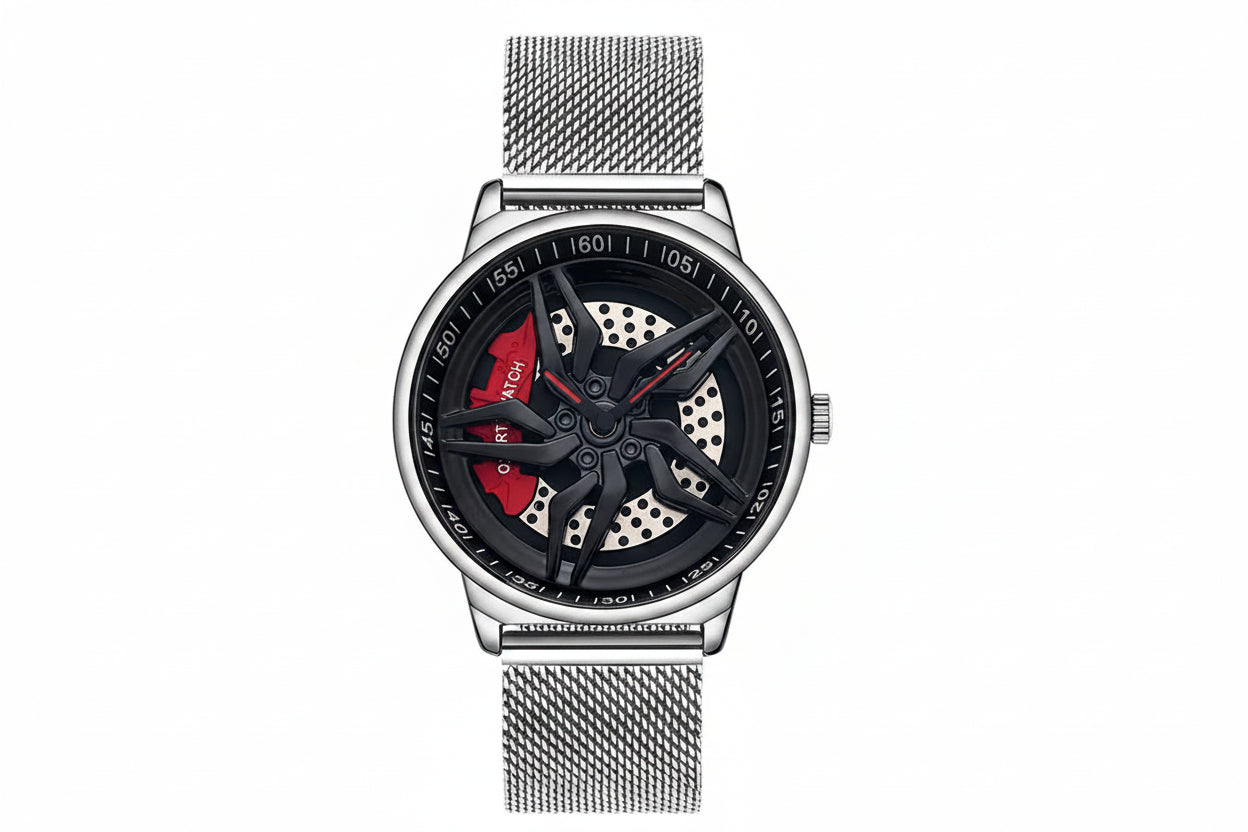 Montre Homme Cadran Jante Sport 3D - Édition Phantom | Acier Inoxydable Étanche