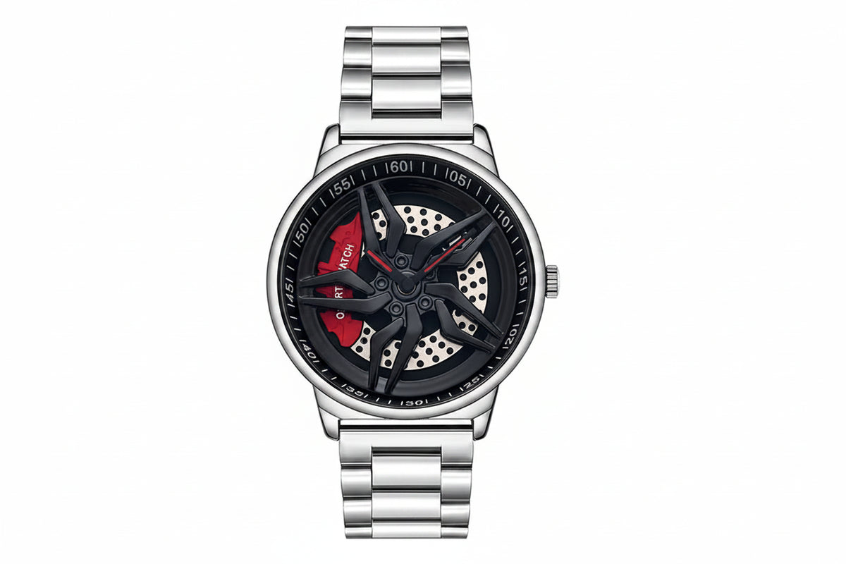 Montre Homme Cadran Jante Sport 3D - Édition Phantom | Acier Inoxydable Étanche