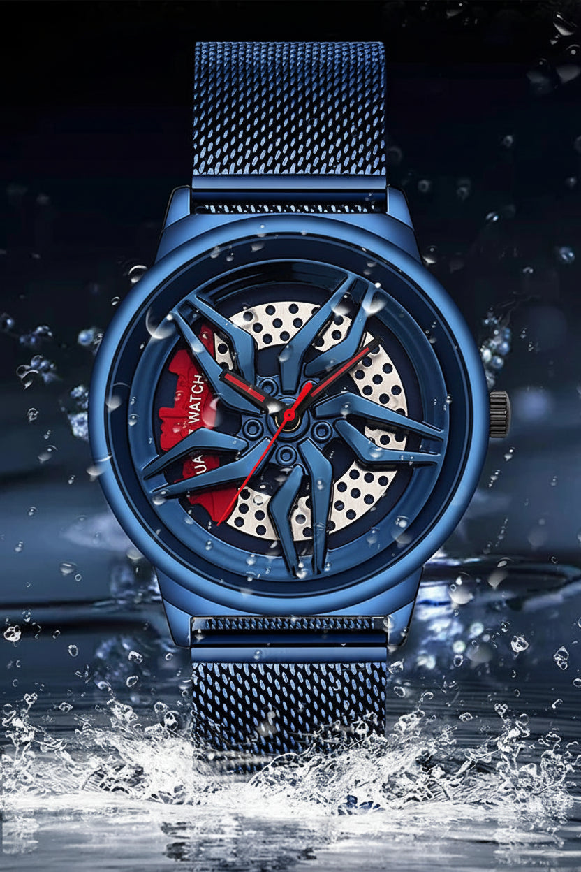 Montre Homme Cadran Jante Sport 3D - Édition Phantom | Acier Inoxydable Étanche