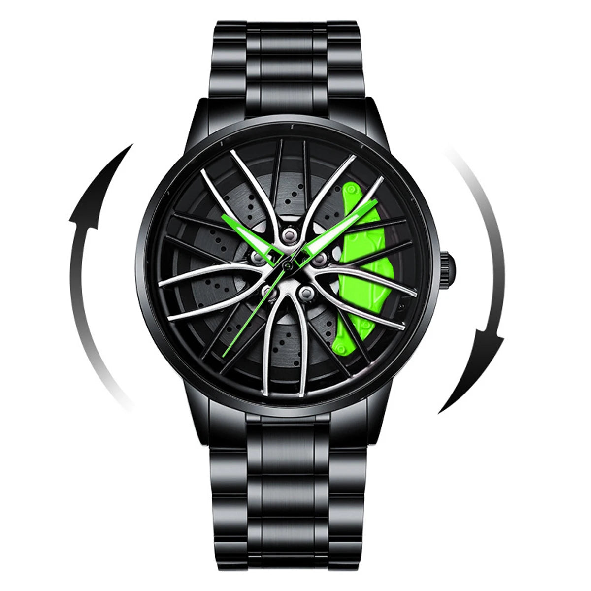 Men's Sport 3D Wheel Dial Watch – Vortex Edition | Stainless Steel Waterproof
