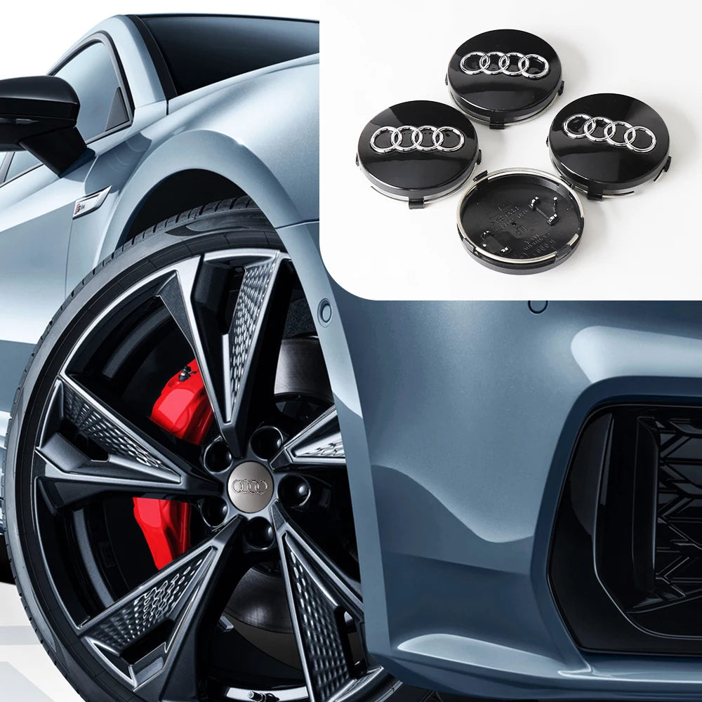 Cache-Moyeu de Roue Audi - Emblème Centre de Jante 59mm