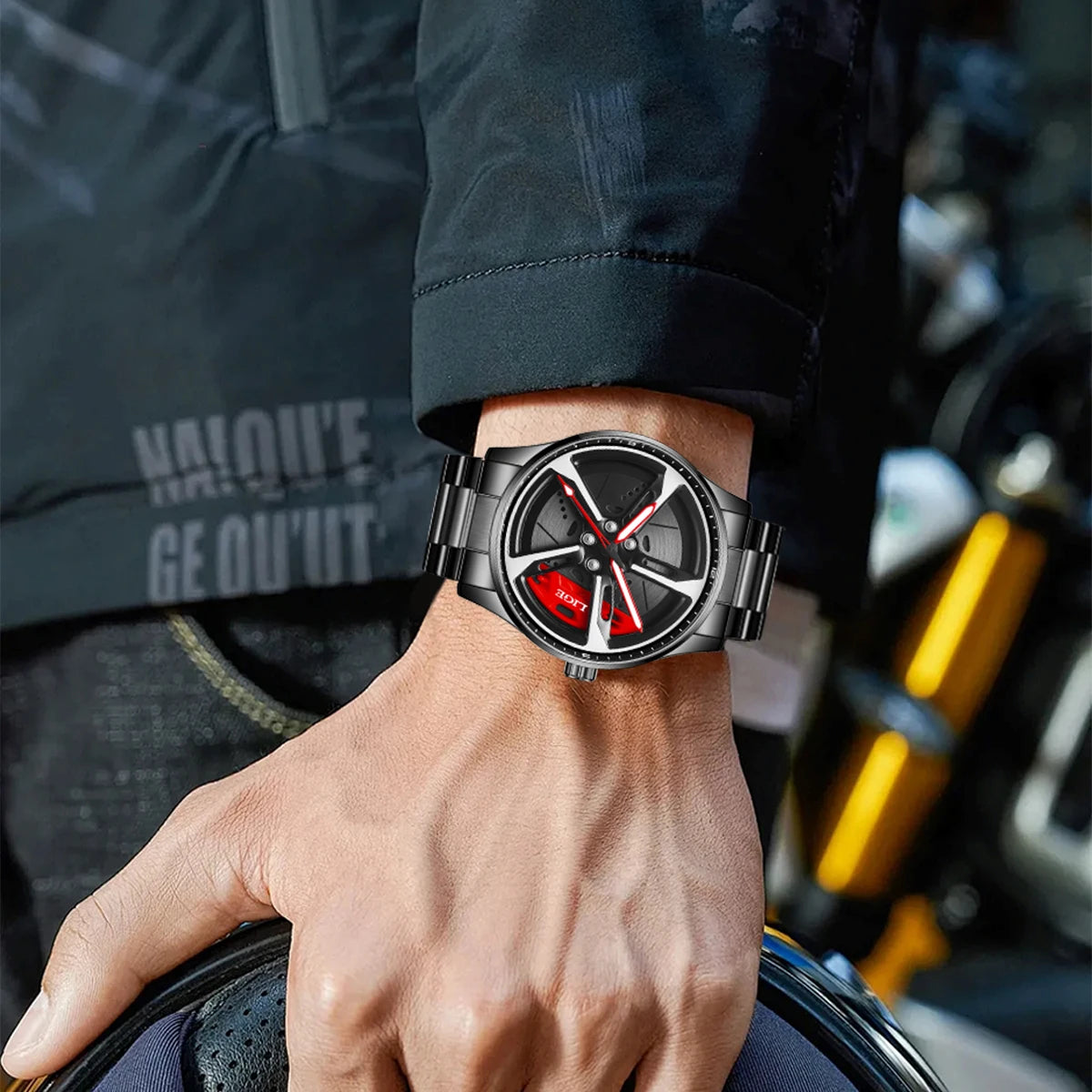 Montre Cadran Jante Sport 3D - Édition Racing