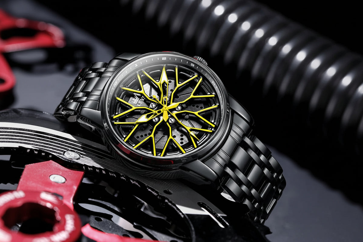 Montre Cadran Jante Rotative 3D - Édition Momentum