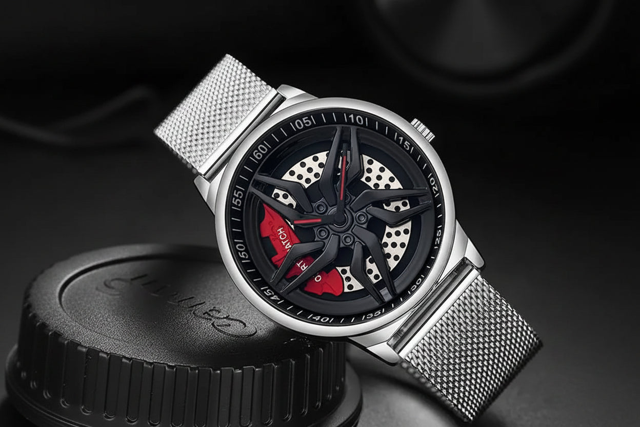 Montre Homme Cadran Jante Sport 3D - Édition Phantom | Acier Inoxydable Étanche