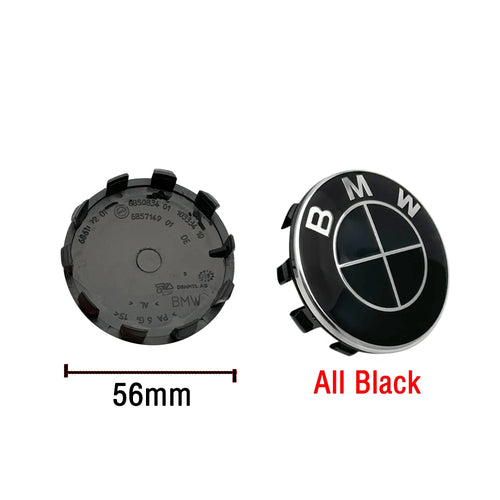 Cache-moyeu de roue BMW 56mm et 68mm bleu blanc noir