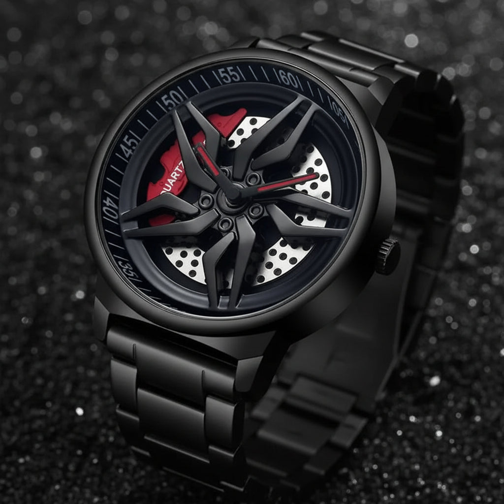 Montre Homme Cadran Jante Sport 3D - Édition Phantom | Acier Inoxydable Étanche