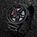 Montre cadran jante sport 3D édition Phantom acier inoxydable
