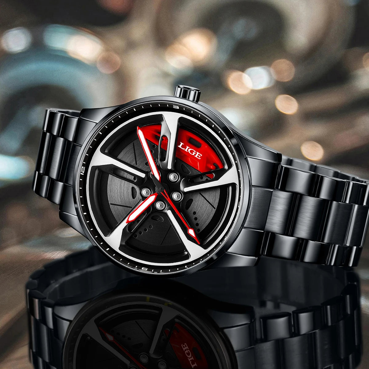 Montre Cadran Jante Sport 3D - Édition Racing