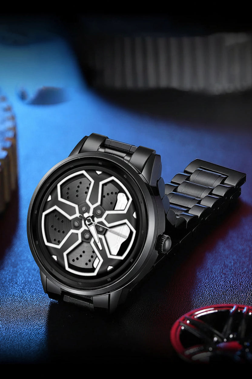 Montre Homme Cadran Jante Sport 3D - Édition Storm | Acier Inoxydable Étanche