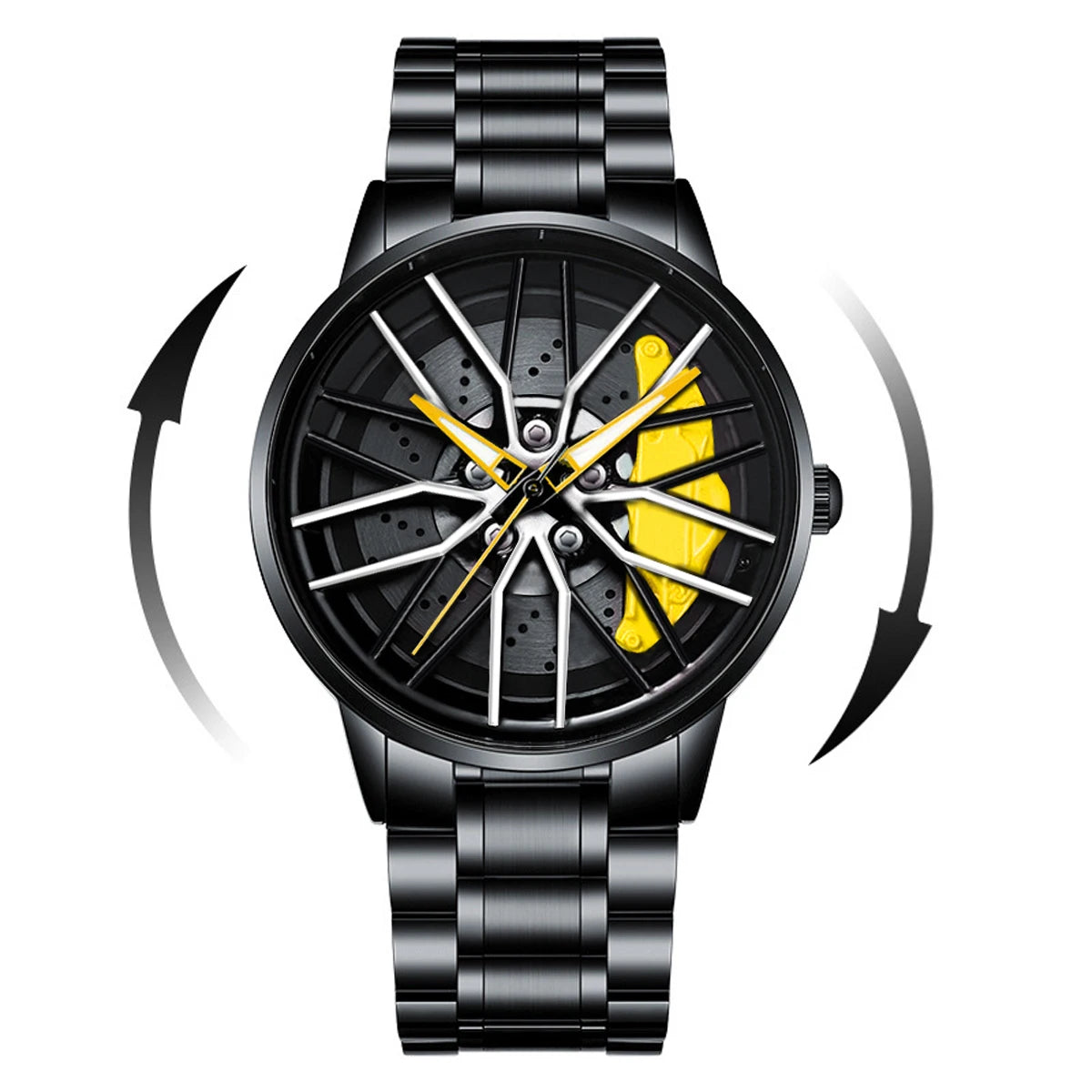 Men's Sport 3D Wheel Dial Watch – Vortex Edition | Stainless Steel Waterproof
