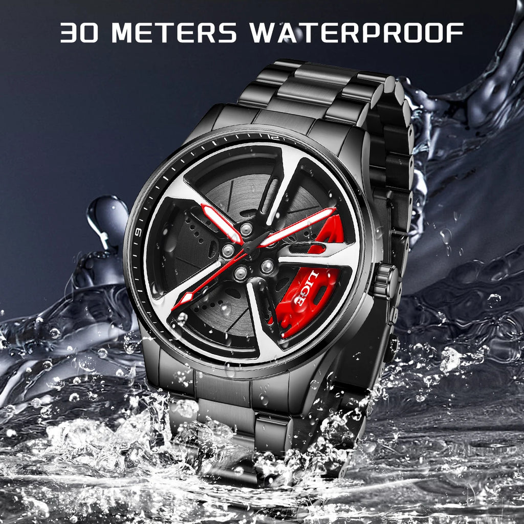 Montre Cadran Jante Sport 3D - Édition Racing