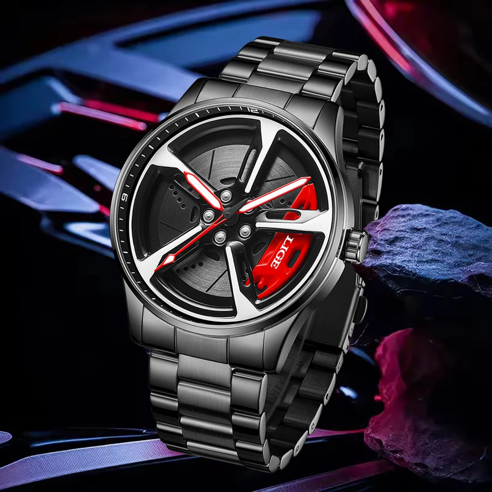 Montre Cadran Jante Sport 3D - Édition Racing