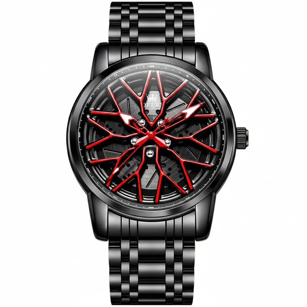 Montre Cadran Jante Rotative 3D - Édition Momentum
