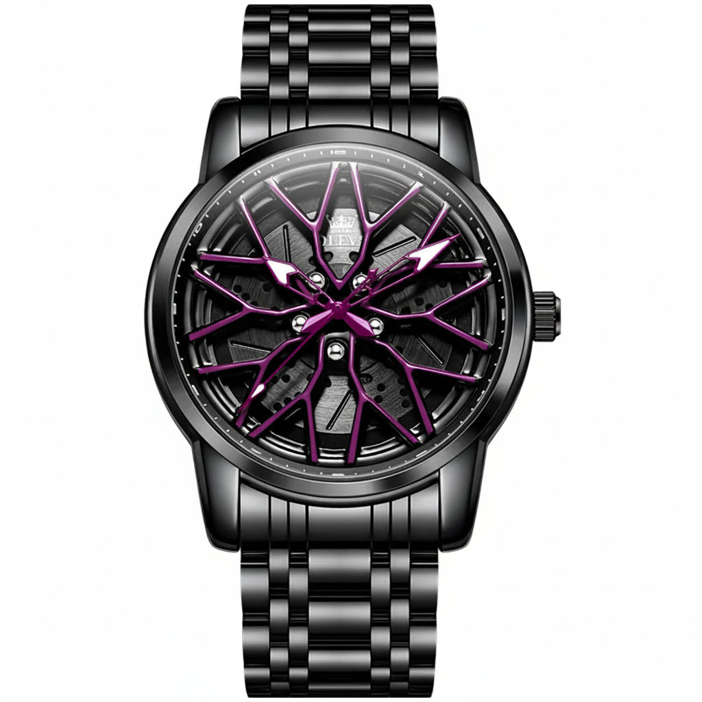 Montre Cadran Jante Rotative 3D - Édition Momentum