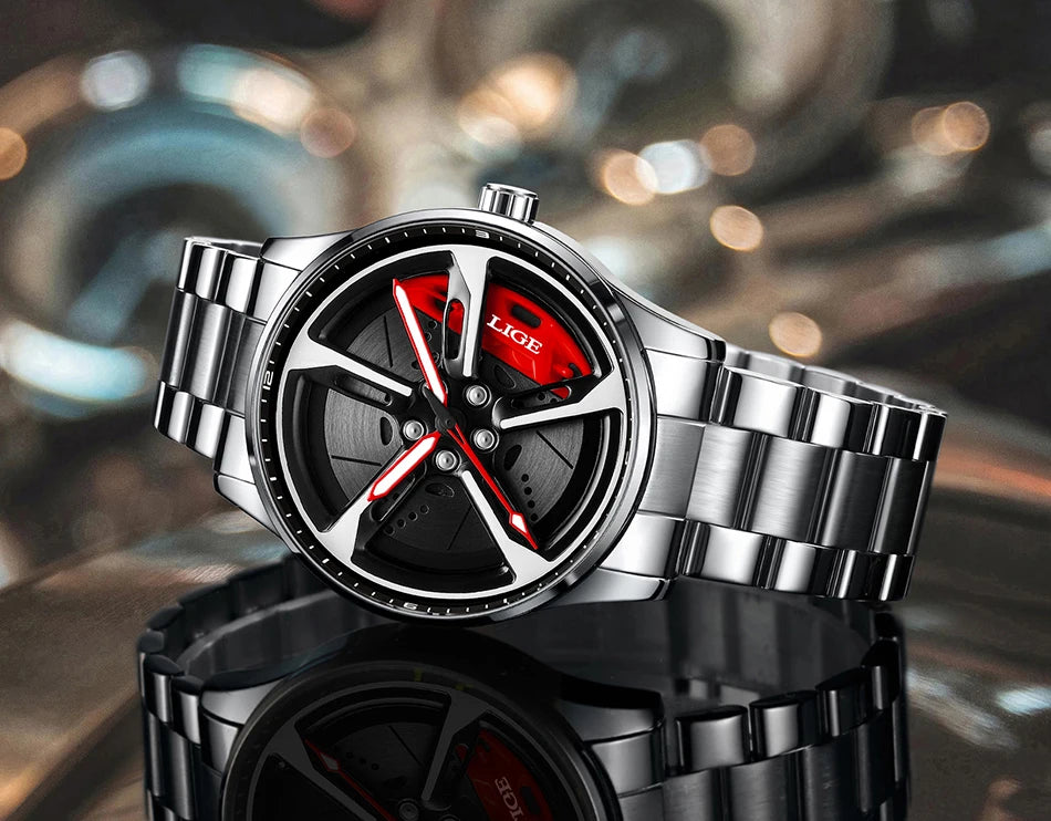 Montre Cadran Jante Sport 3D - Édition Racing