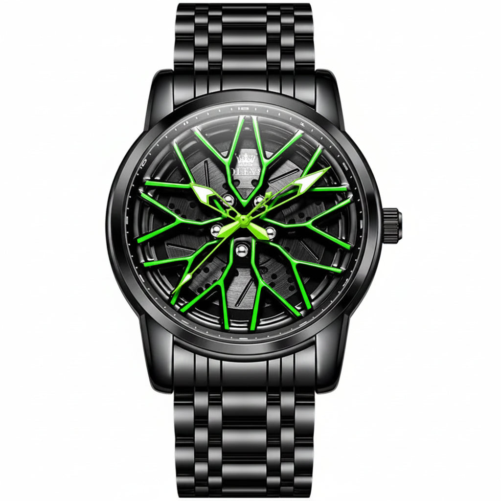 Montre Cadran Jante Rotative 3D - Édition Momentum
