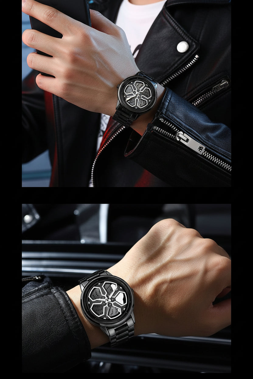 Montre Homme Cadran Jante Sport 3D - Édition Storm | Acier Inoxydable Étanche