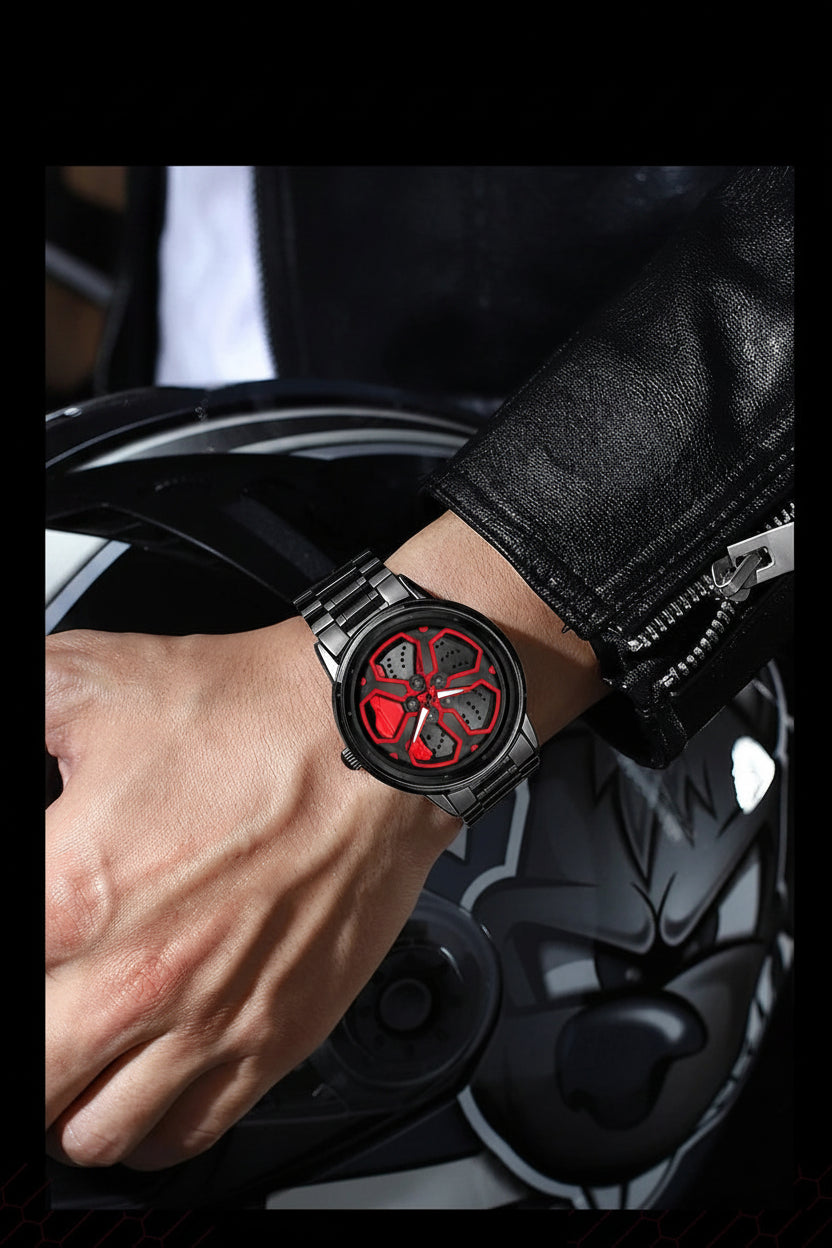 Montre Homme Cadran Jante Sport 3D - Édition Storm | Acier Inoxydable Étanche