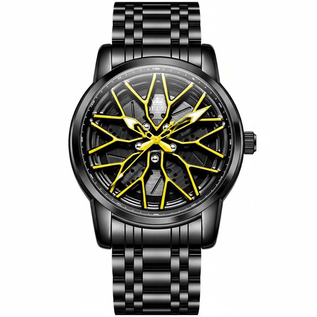 Montre Cadran Jante Rotative 3D - Édition Momentum