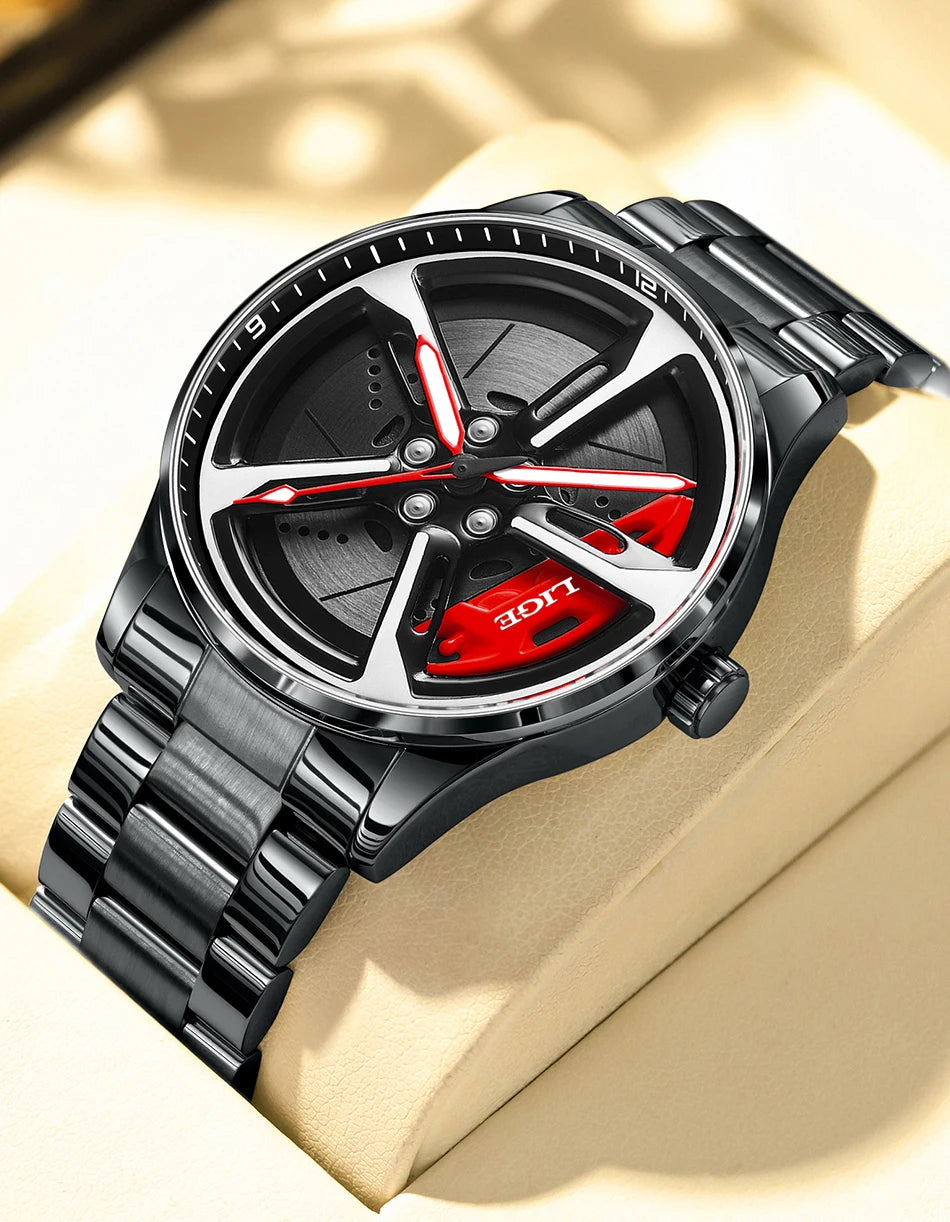 Montre Cadran Jante Sport 3D - Édition Racing