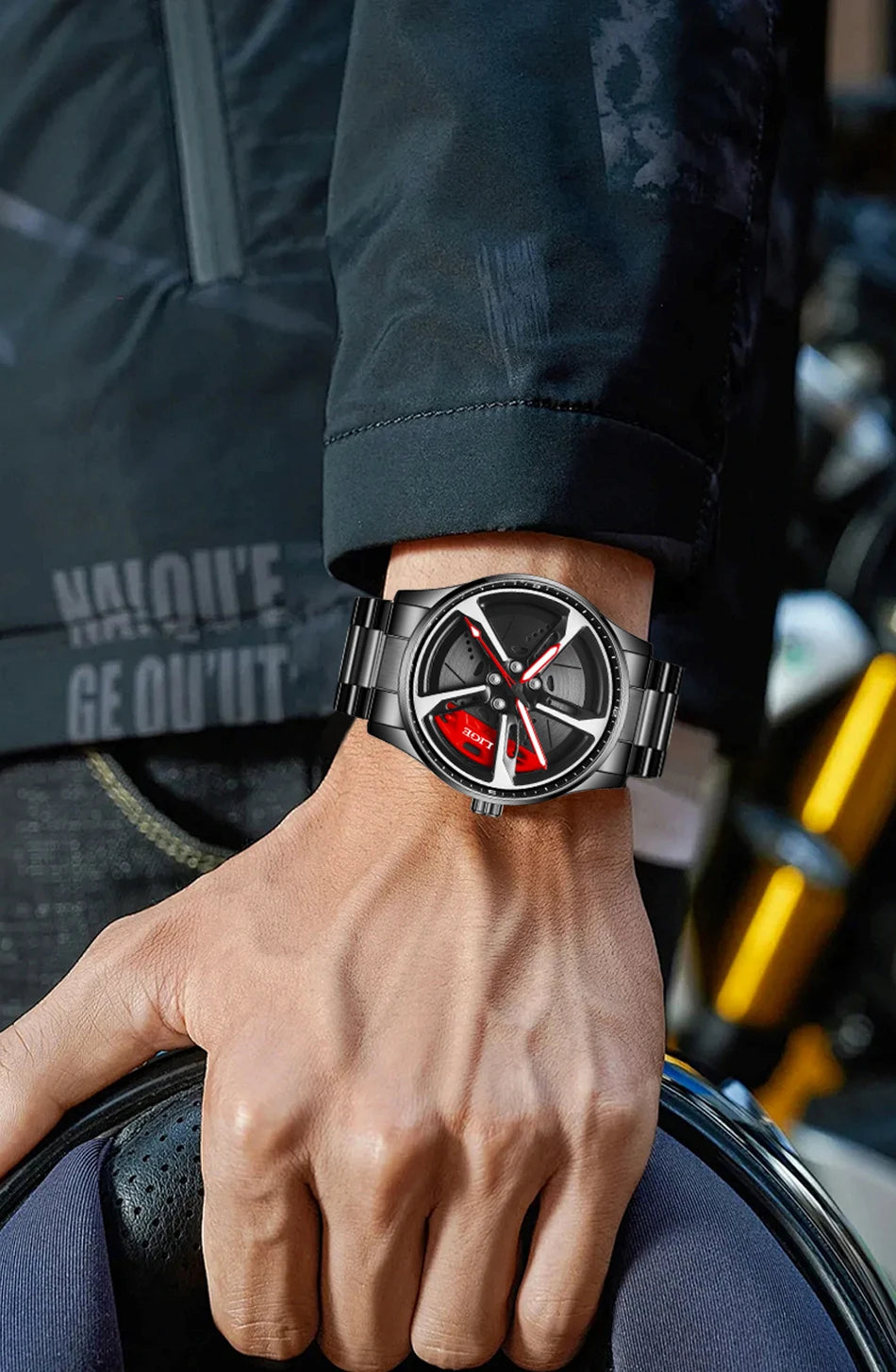 Montre Cadran Jante Sport 3D - Édition Racing