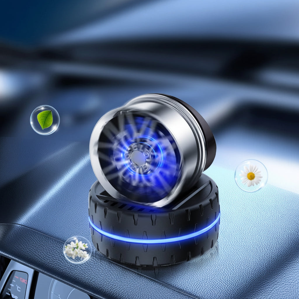 Diffuseur Parfum Voiture Jante Rotative - Édition Wheel