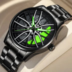 Montre cadran jante sport 3D édition Vortex acier inoxydable