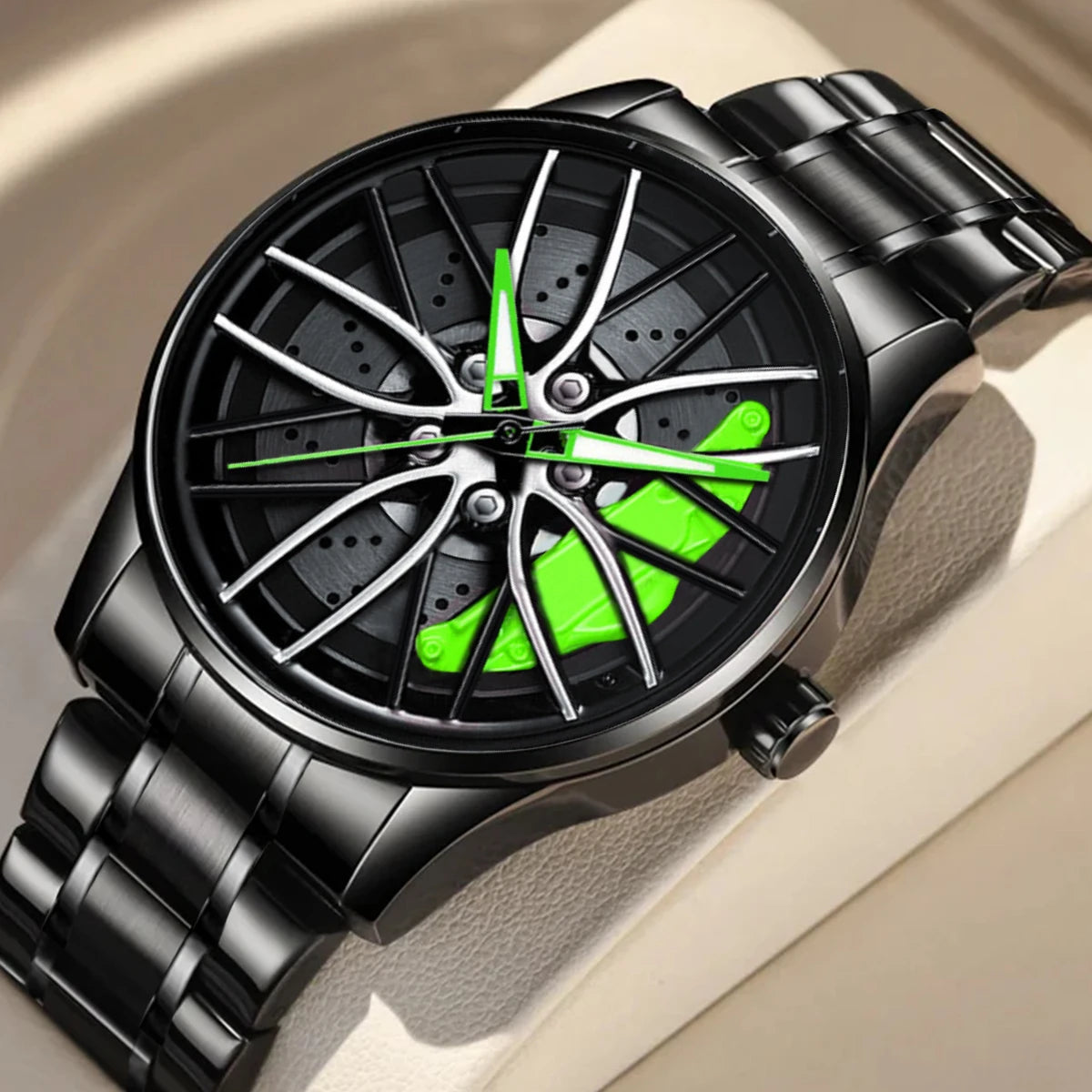 Montre Homme Cadran Jante Sport 3D - Édition Vortex | Acier Inoxydable Étanche