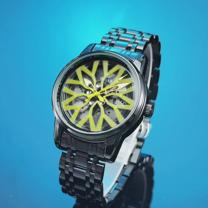 Montre Cadran Jante Rotative 3D - Édition Momentum